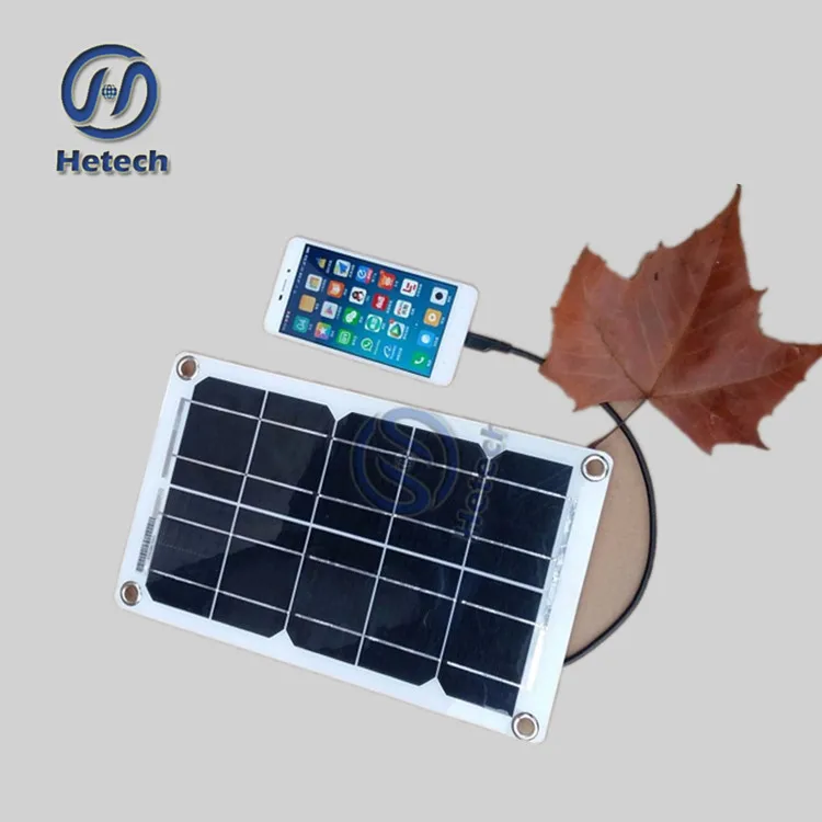 solar USB charger port 7w solar panel 5v for mobile phone charging