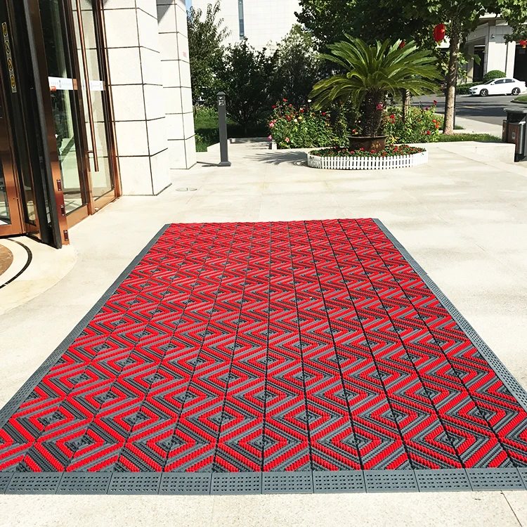 Clean Step Entrance Cheap Custom Floor Interlocking Brush Cleaning Mat