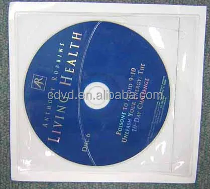 CD in CD paper sleeve with a cellophane window and a flap and an adhesive backing and adhesive seal packaging services