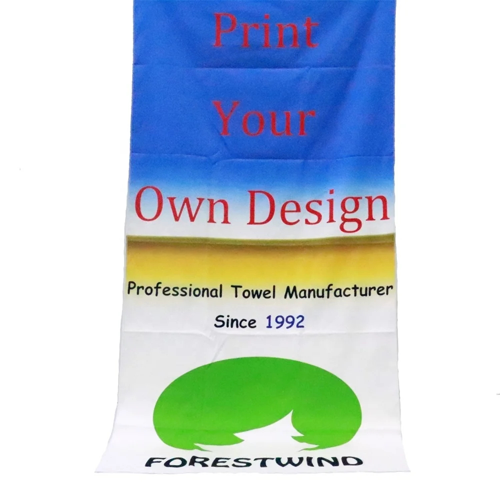 Заводская цена рекламная цифровая печать Новый Пользовательский логотип Сублимация пляжное