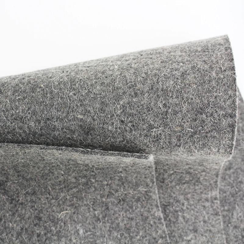 Темно-серая твердая прессованная 4 мм шерстяная войлочная ткань для промышленности