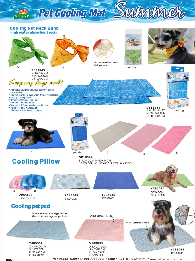 FREE SAMPLE Custom reusable pet dog cooling ice mat,chilled dog bed