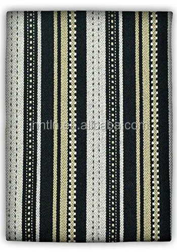 Set of 3 Black Kitchen jacquard Tea Towels Waffle Kitchen Towel in Pure Cotton & Colorful Stripes