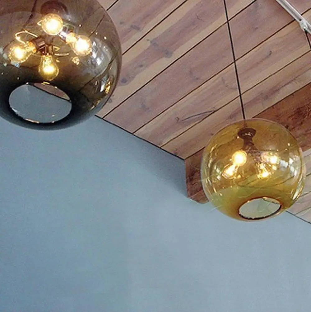 
Modern Contemporary Hand Blown Color Glass Ball LED Ceiling Hanging Chandelier Pendant Light for Kitchen Room 