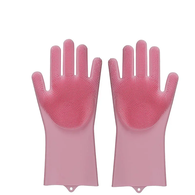 Car and Pet Silicone Dishwashing Scrubber Magic Gloves