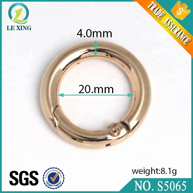 
China Factory Supplies Hardware Handbag Accessories Metal Spring O Ring Clips 