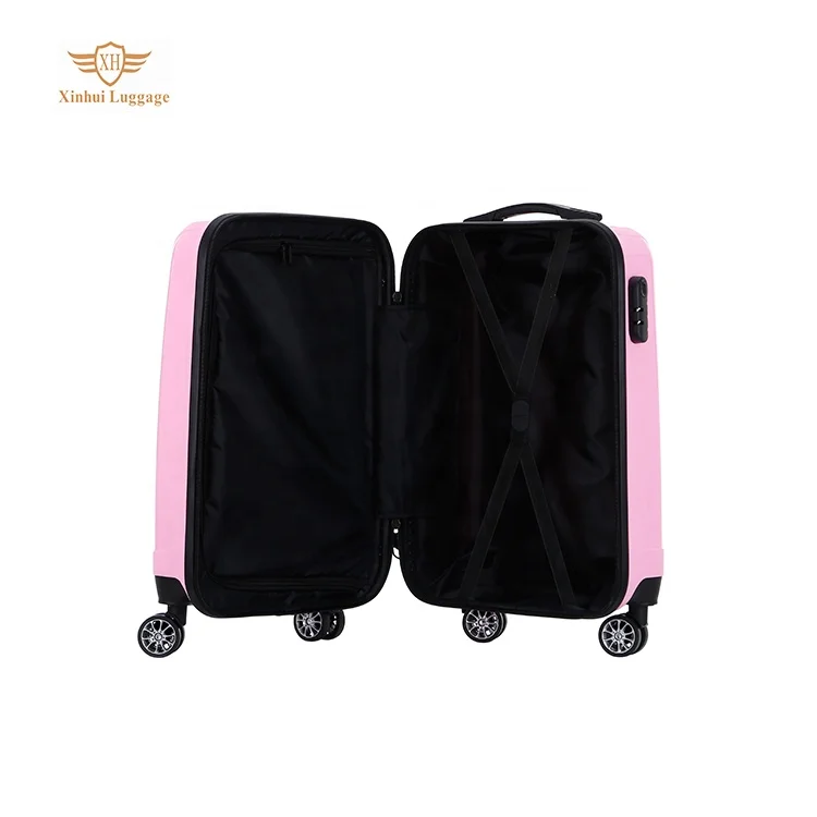 Women trolley suitcases luggage pp 3 piece travel luggage sets , pink travel suitcase