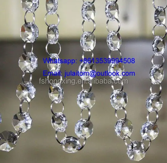 elegant hanging acrylic crystal garland for christmas tree