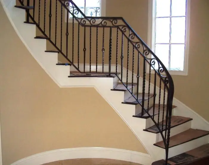 High quality Wrought Iron Stair Railing European Luxury Decorative Wrought iron balcony railing