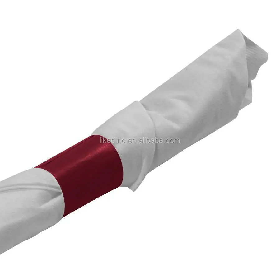Brugundy/wine Colored paper napkin bands 2000/box