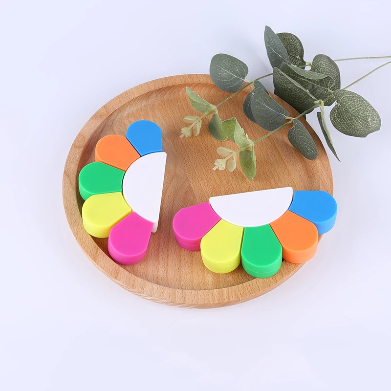 Маркер-акварель в форме цветка с логотипом на заказ, флуоресцентный карандаш, офисные и школьные принадлежности