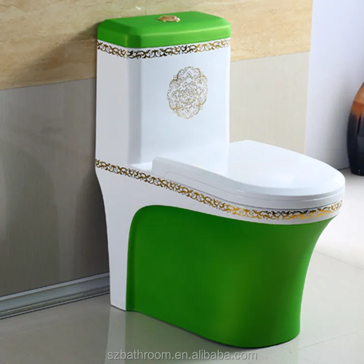 sanitary bathroom ware one piece gold plated toilet