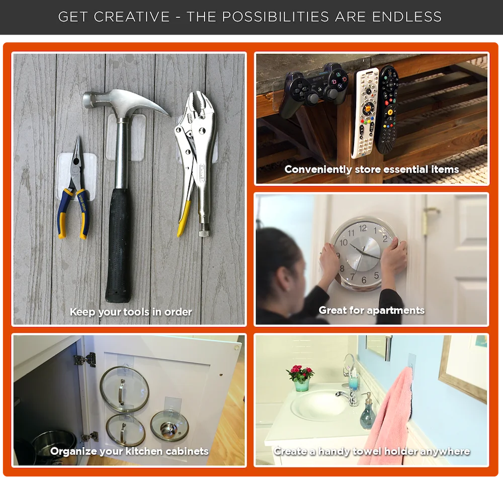 Super Sticky Gel Pads (10 Pack) Traceless Gripping Pad Silicone Transparent Stikk Fixate Gel Pads Phone Holder Washable Reusable