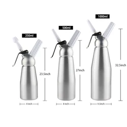 Professional Whipped Cream Dispenser Leak Free Reinforced Aluminum Threads for Max Durability and Safety  1 Pint Cream Whipper