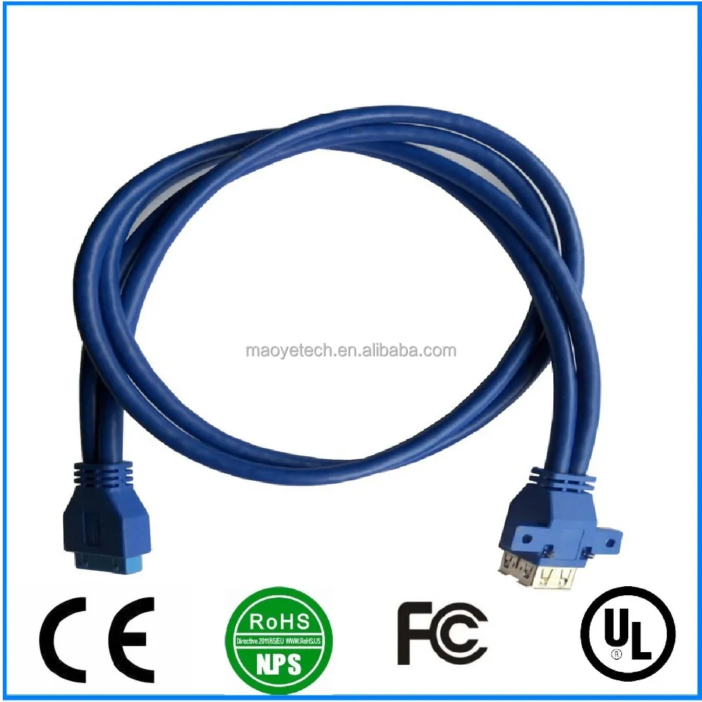 20 pin to Dual USB 3.0 AF data cable