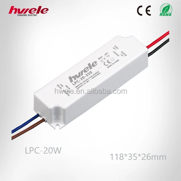 
LPC-20W constant current LED power supply 700mA with CE ROHS KC PSE TUV CCC certification 