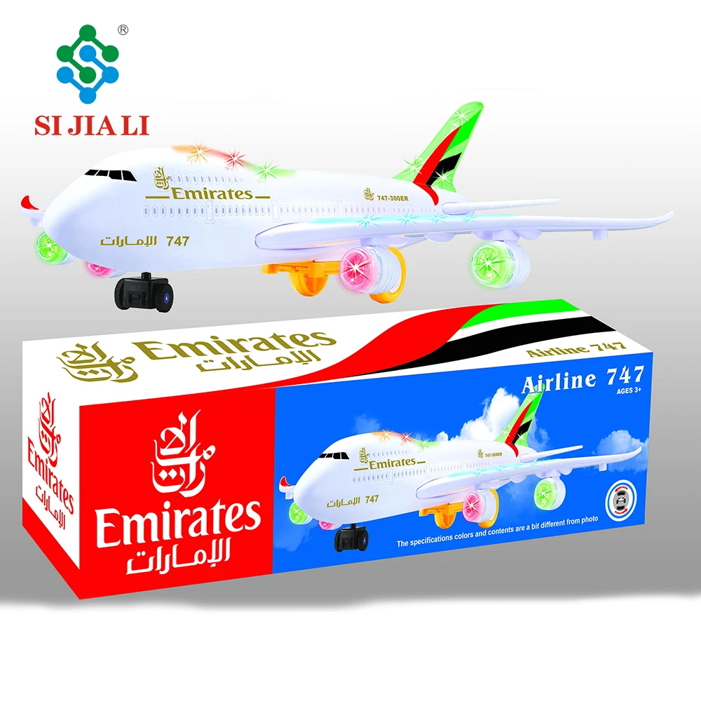 Wholesale Emirates Airliner Airbus Air Plane Model 747 Shantou Toys