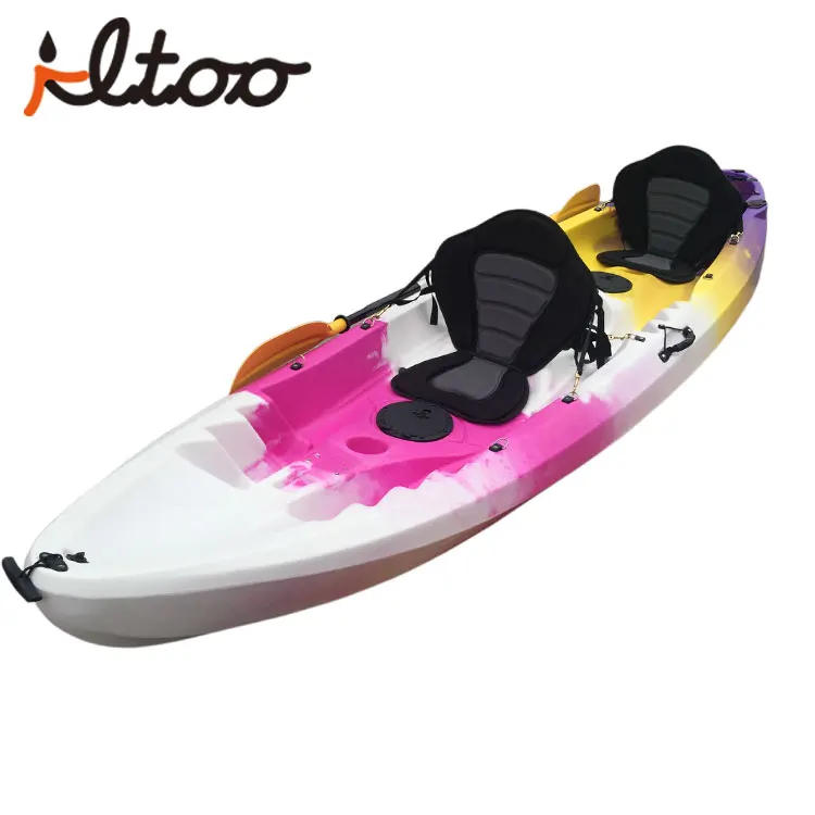 China manufacturer rotomolded plastic 2+1 family tandem kayak