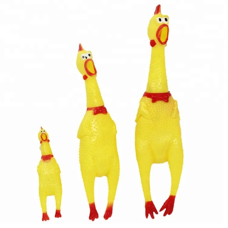 Cute Screaming Chicken Squeaking Chick Sound Pet Interactive Dog Toy