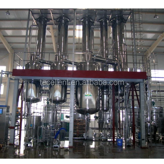 
Juice Concentrator Sanitary Self Cleaning Vacuum Three-effect Four-passage Thin Film Evaporator 