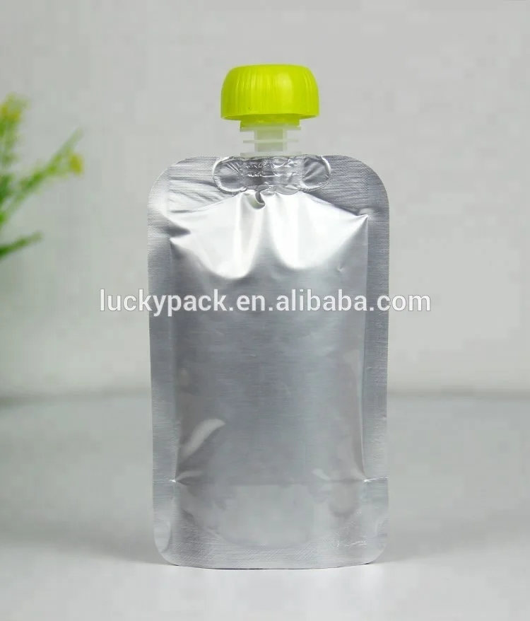 Puree Packing Food Grade Bpa Free Baby Food Spout Pouch With Zipper