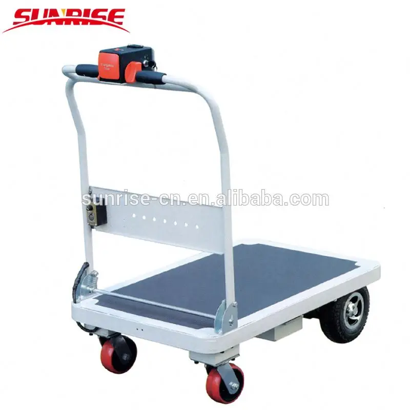 High Efficient Portable 400kg Load Capacity Hand Trolley Electric Hand Cart Truck for Warehouse Use