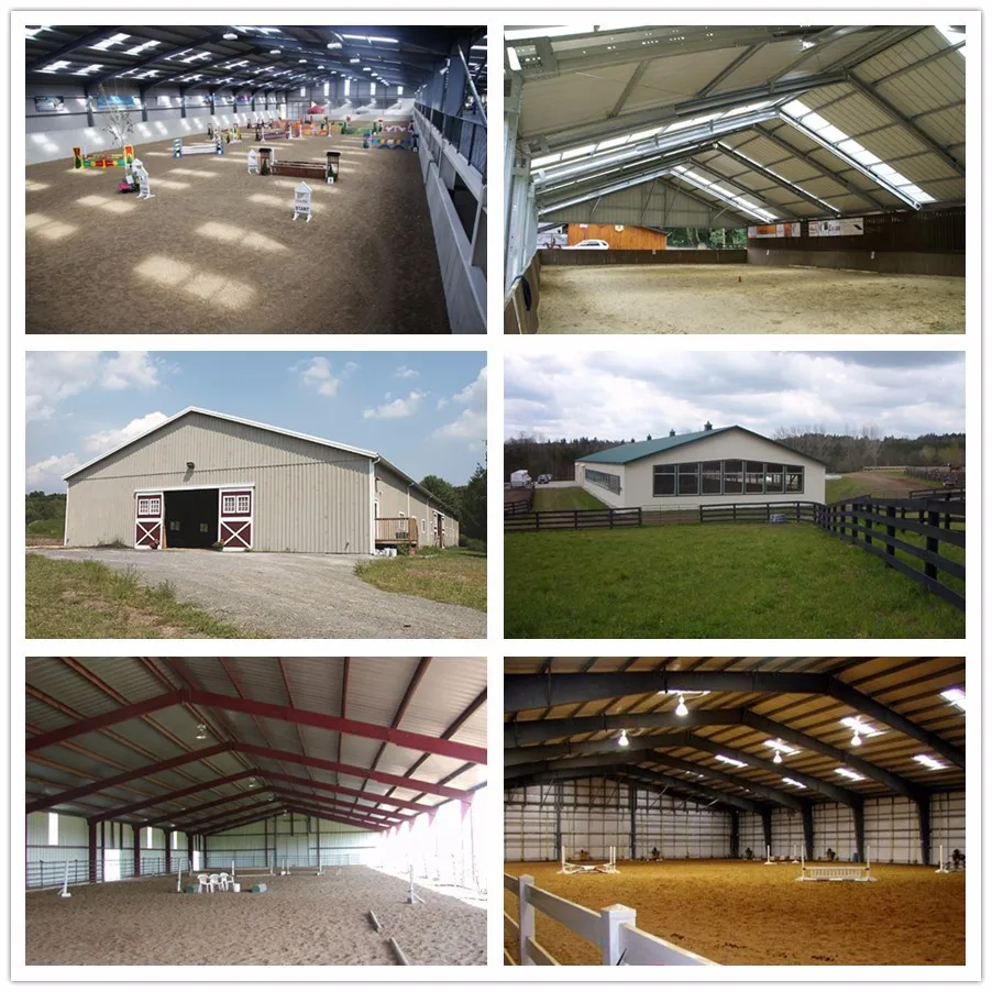 Covered Steel Indoor Fast Construction Prefab Horse Riding Arena Equestrian Building For Sale