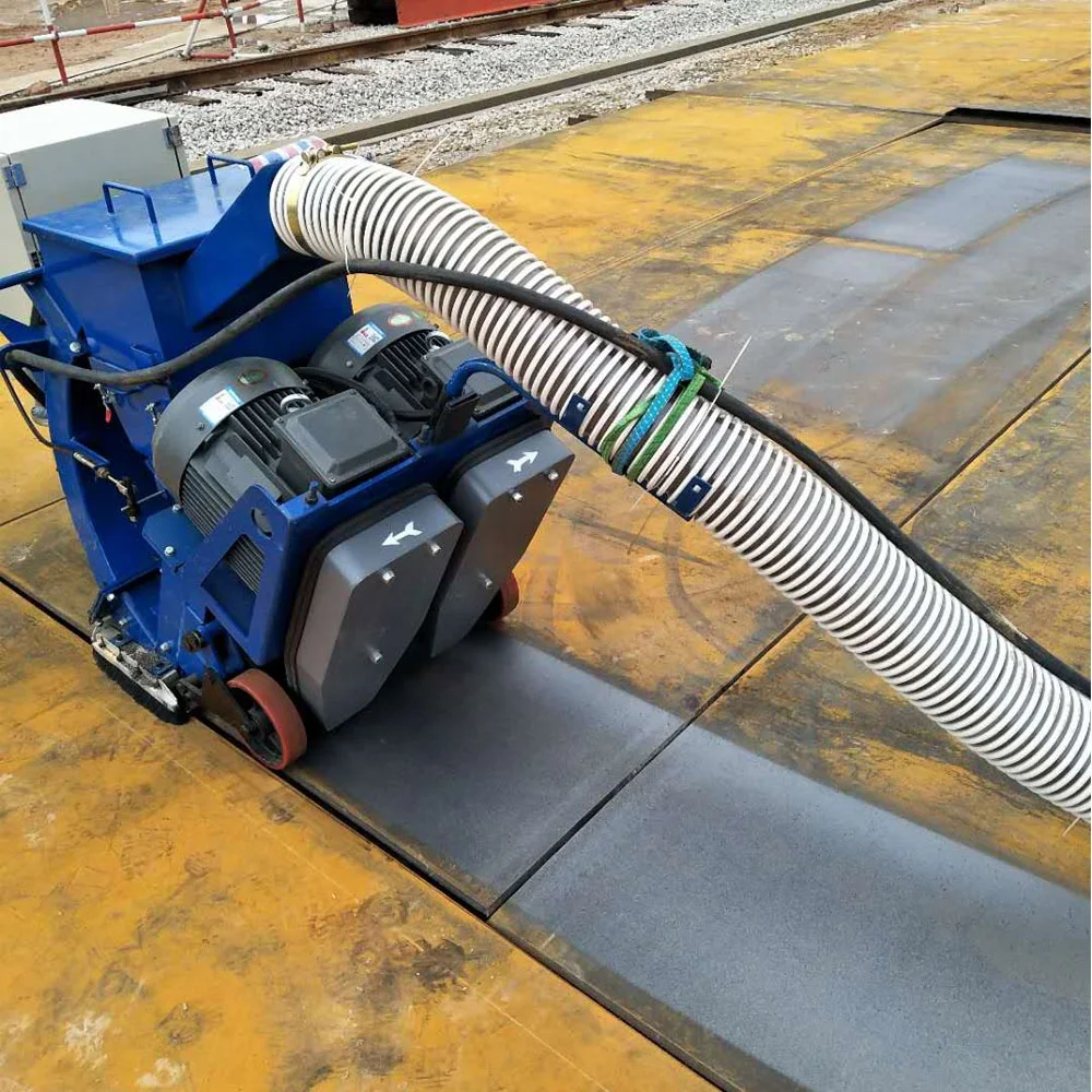 2019 new steel plates shot blasting machine with vacuum dust collector