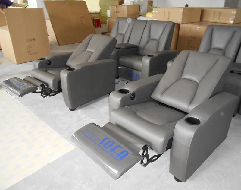 
Modern Germany living room cinema sofa genuine leather recliner sofa LS-805 