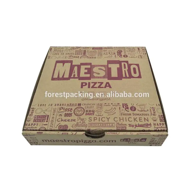  Заказной печати Складывая Бумаги Pizza Box поставщика на заказ коробки для