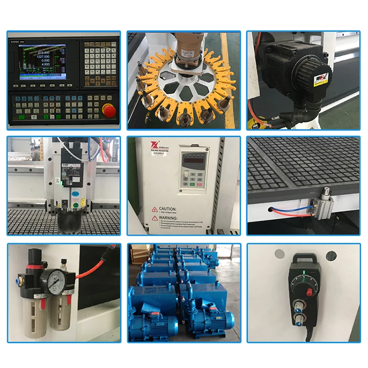 Auto tool changer woodworking cnc router machine 1325