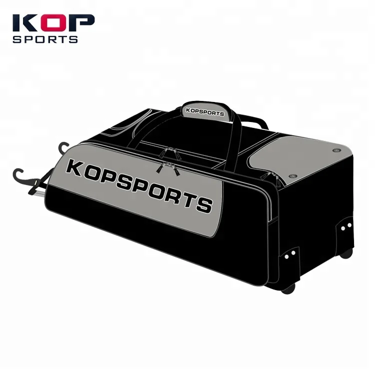 2019 Red Durable Wheeled Baseball Bat Bag for Catchers Gear