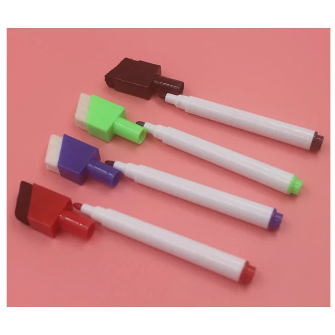 
Assorted color set slant cap dry wipe off marker pen 