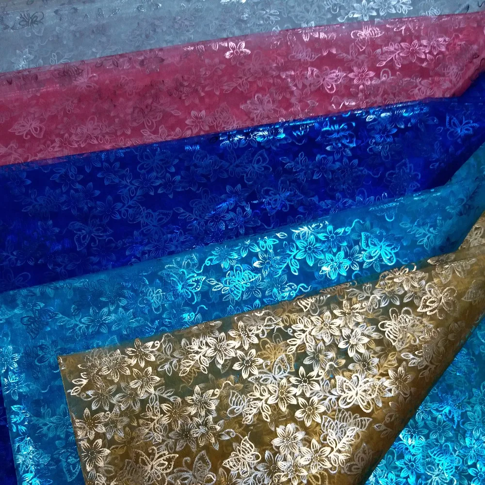 Кружевная ткань из органзы с вышивкой