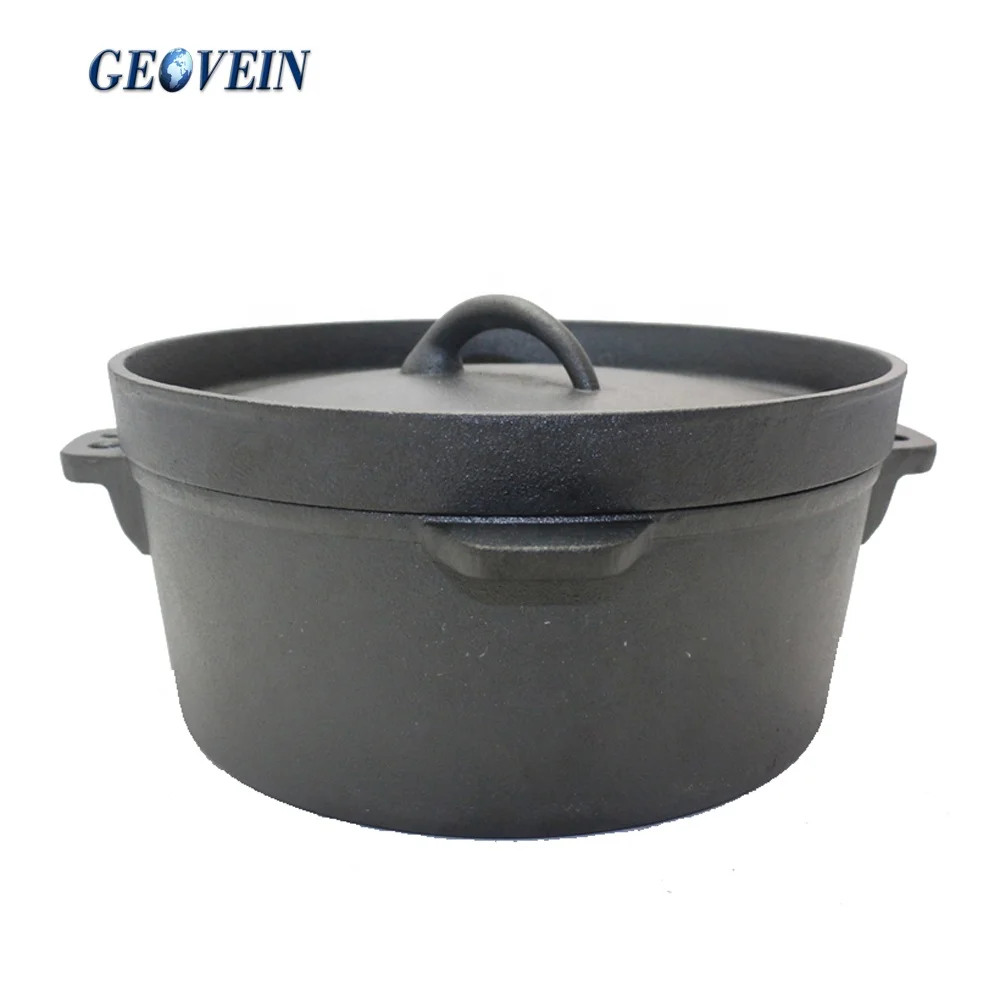 Предварительно приправленный 4.5QT 6QT чугунный голландский духовой шкаф с 3 ножками