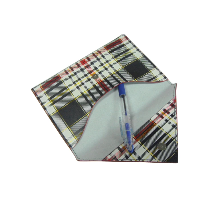 A4 A5 PU leather horizontal document holder leather document holder in envelop style with magnetic closure