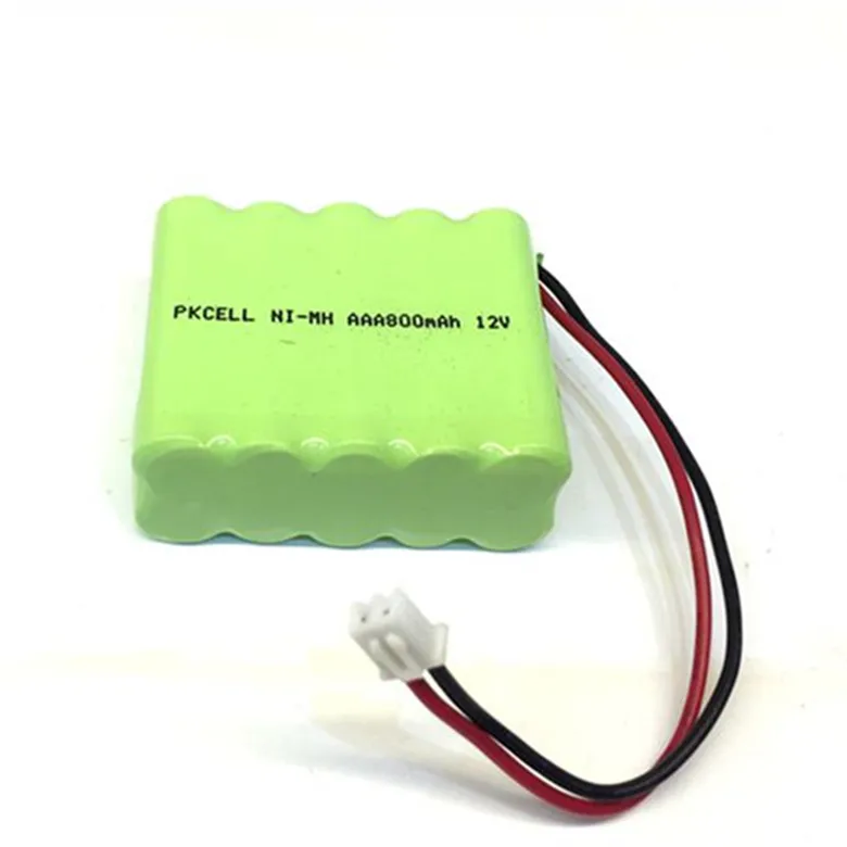 Industrial support used  AA2000mAh Ni-Mh 12 volt rechargeable battery pack with wire and connector
