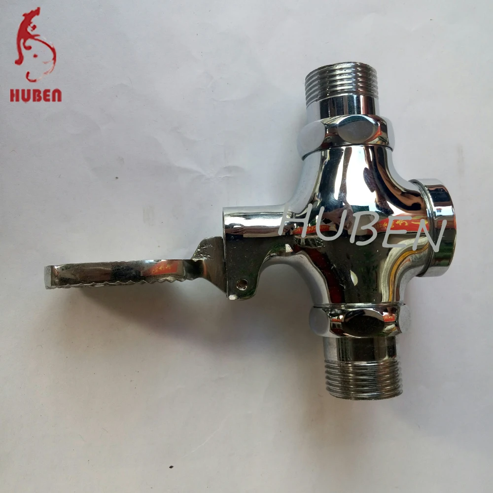 
Foot step brass flush valve for squat type toilet 