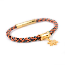 LONGJIE wholesales 925 silver Tree of life  rope bracelet handmade leather braided bracelet for woman