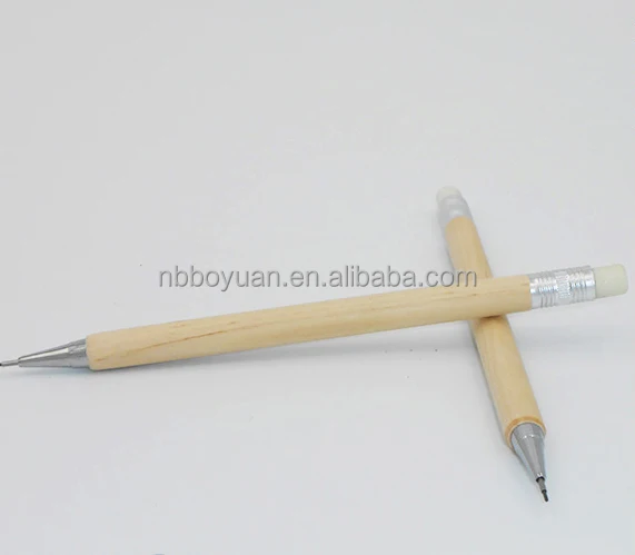 
Wooden Mechanical Pencils School Use Pen With Eraser 