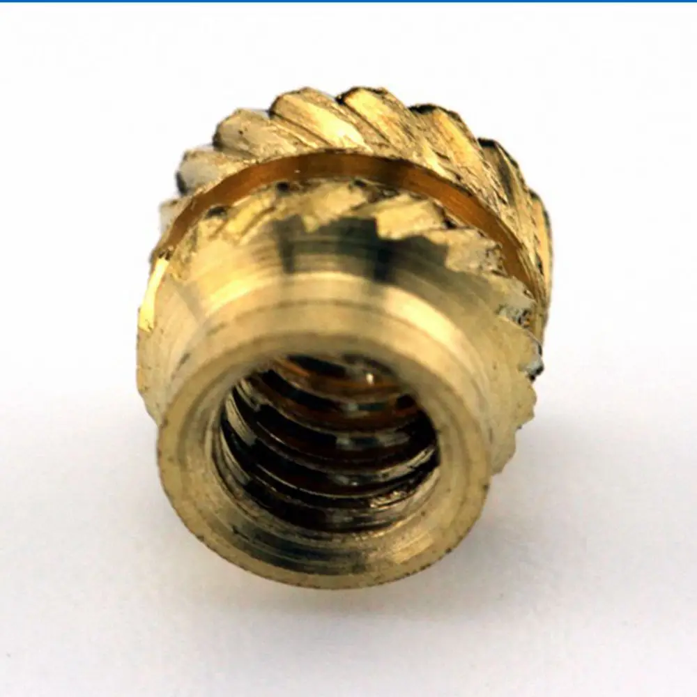 High Precision Knurled Brass Micro Welding Nut Threaed Insert For Plastic