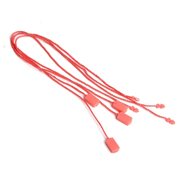Factory Stock Cheap Polyester String Plastic Security Tag Seal for Garment Hang Labels