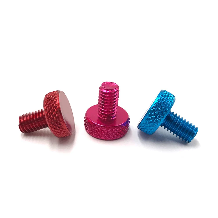 High quality anodized colored aluminum thumb screw with all kinds color