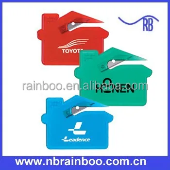 Plastic house shape  letter opener for promotion