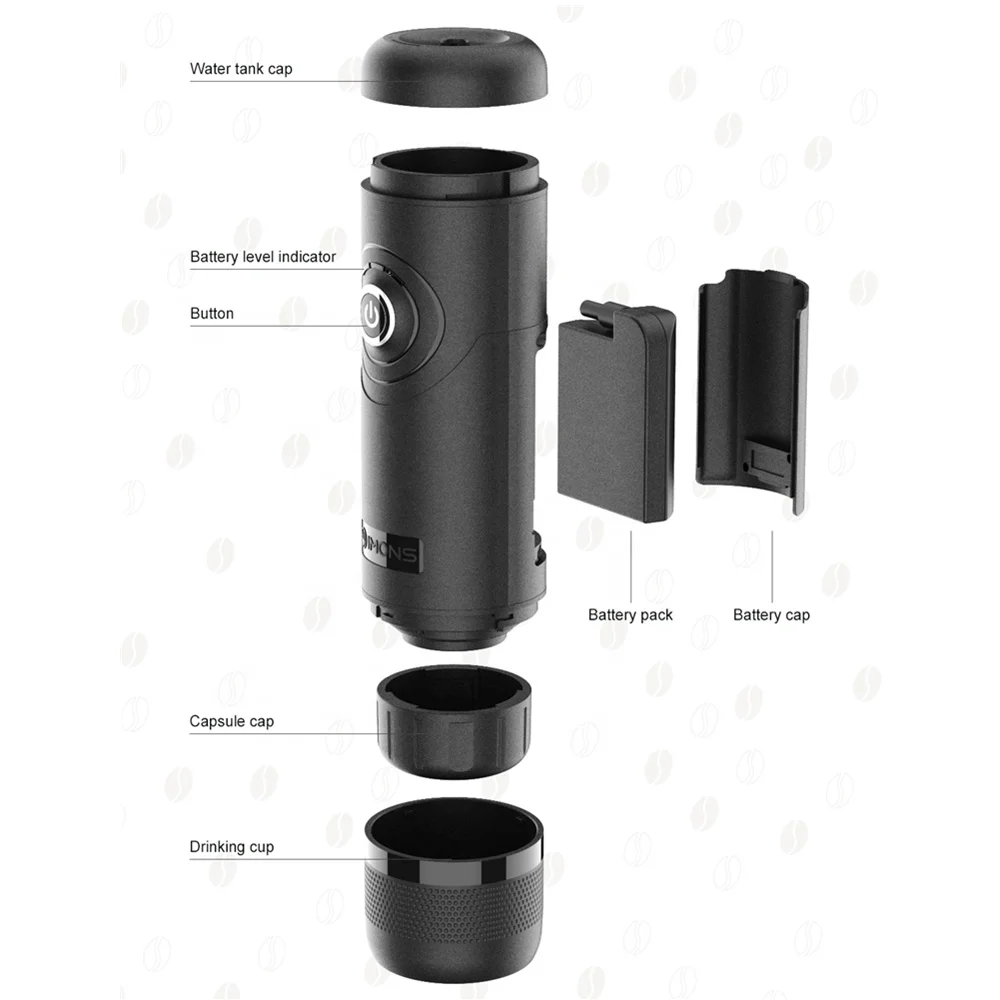 Portable coffee machine espresso capsule outdoor coffee maker with CE Rohs GS LFGB