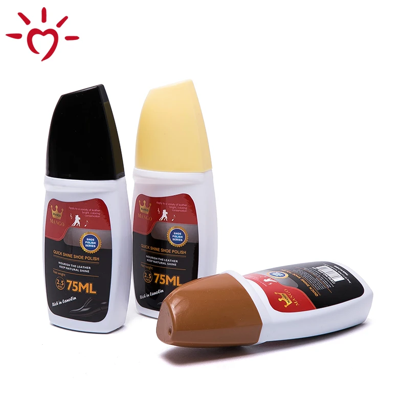 
China manufacturer bottle plastic black cleaner color wholesale custom sponge liquid brands of shoe polish 