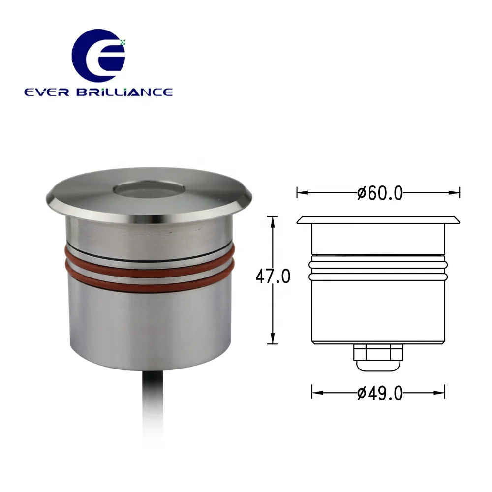 IP68 led underwater lighting 3W exterior led pool light for spray pond