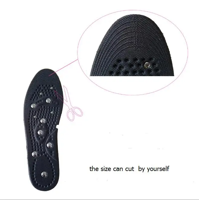 Foot Pain Relief  Massage Insoles Can Be Cut Adjustable Magnetic Healthcare Insoles