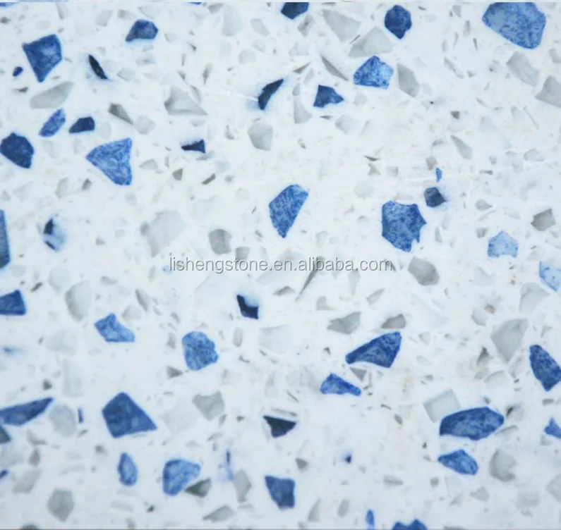 Фиолетовая блестящая стеклянная искусственная кварцевая каменная плитка для столешницы