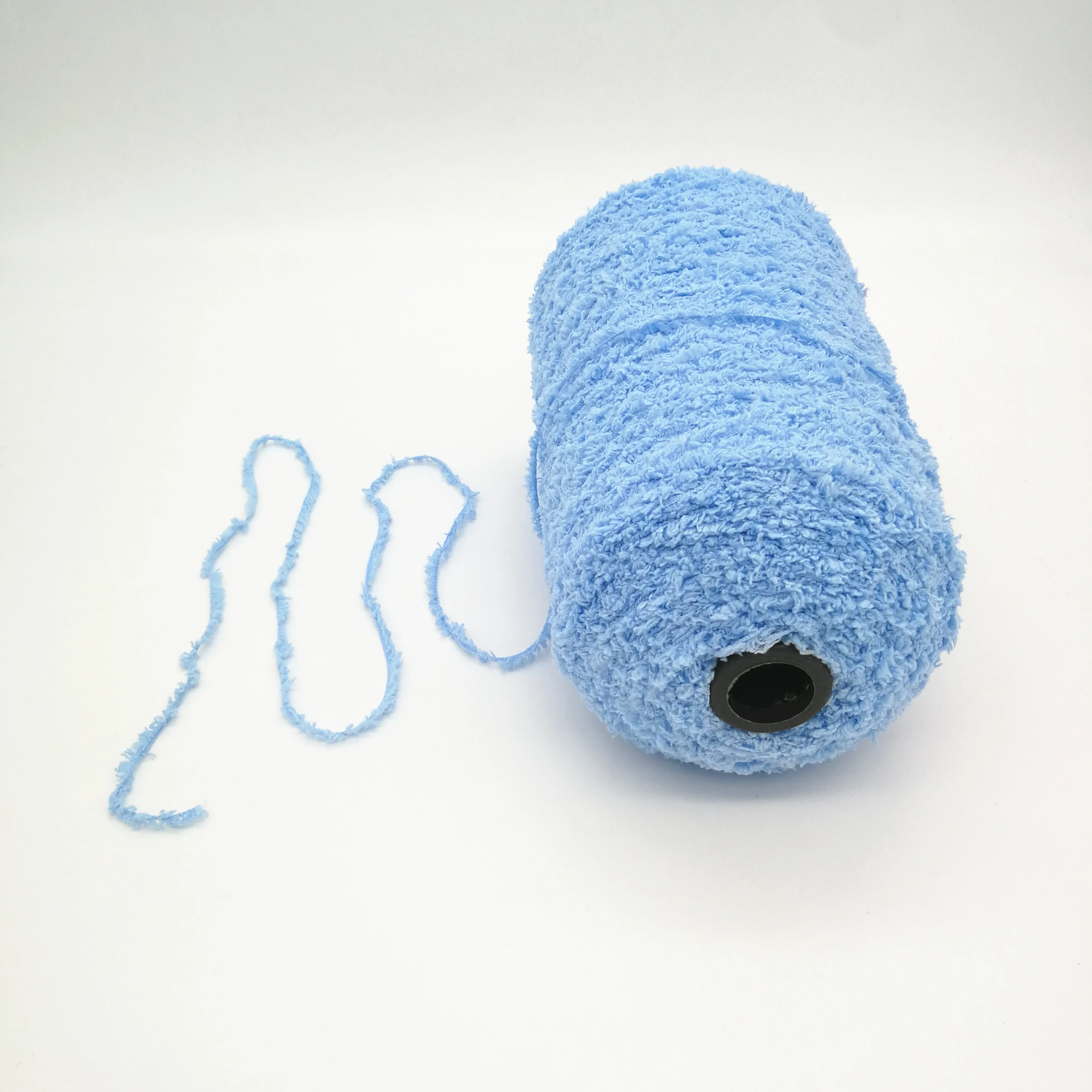 Super soft 5.8NM 8.8NM 100% polyester half velvet yarn fancy yarn for knitting hand knitting crocheting towel blanket sock